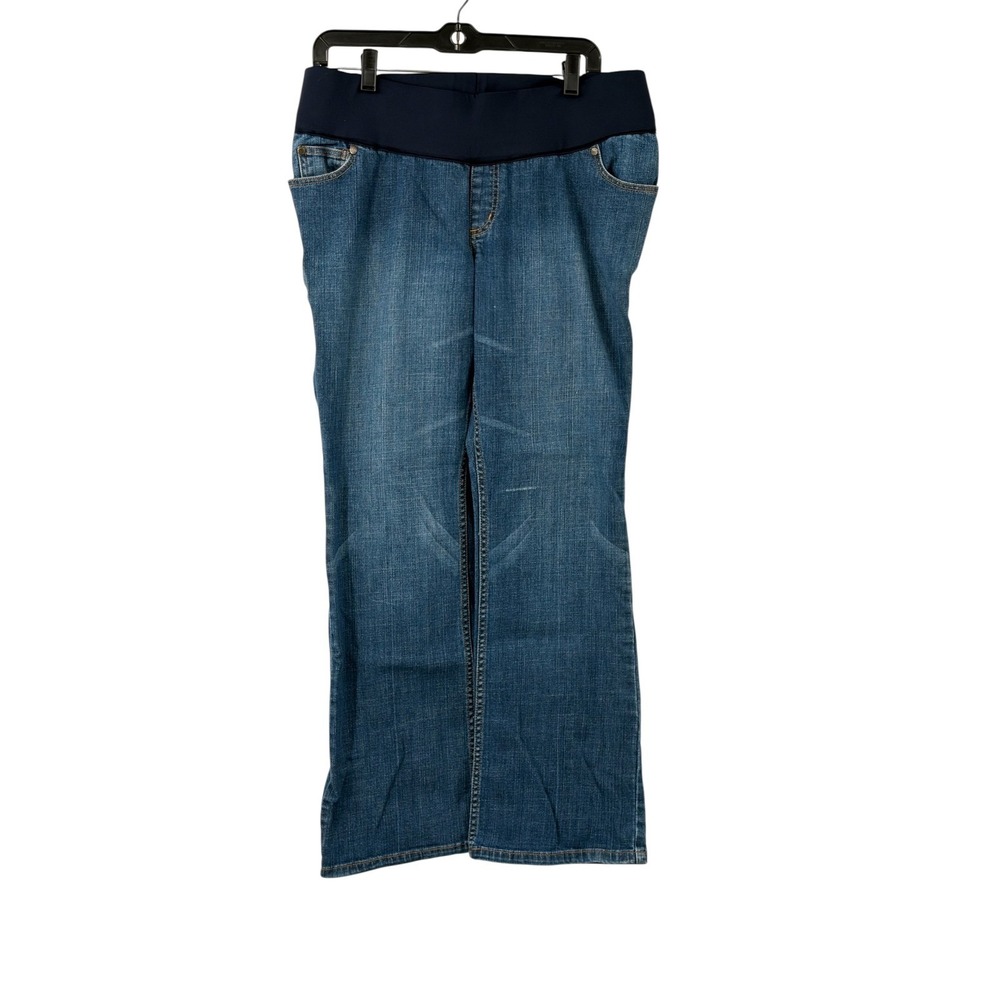 Liz Lange Maternity for Target Bootcut Jeans Medium Wash Blue Full Band Size 8